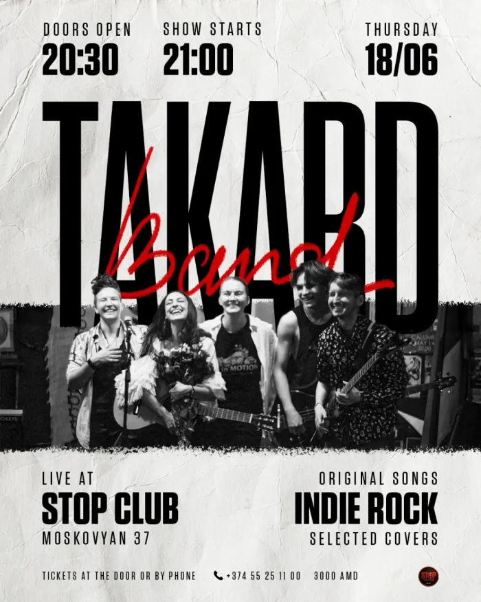 Takard at StopClub Stop Club 37 Moskovyan Street, Yerevan