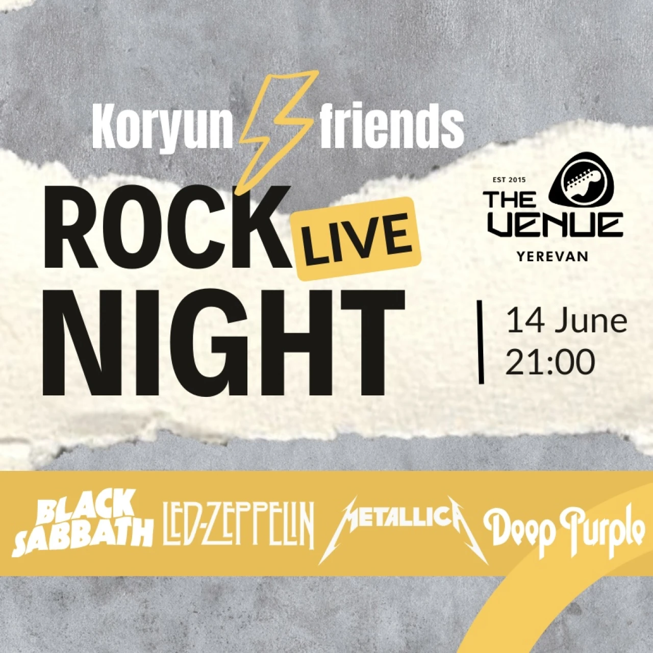 Koryun and Friends live concert The Venue 5GQ7 6HG, Yerevan