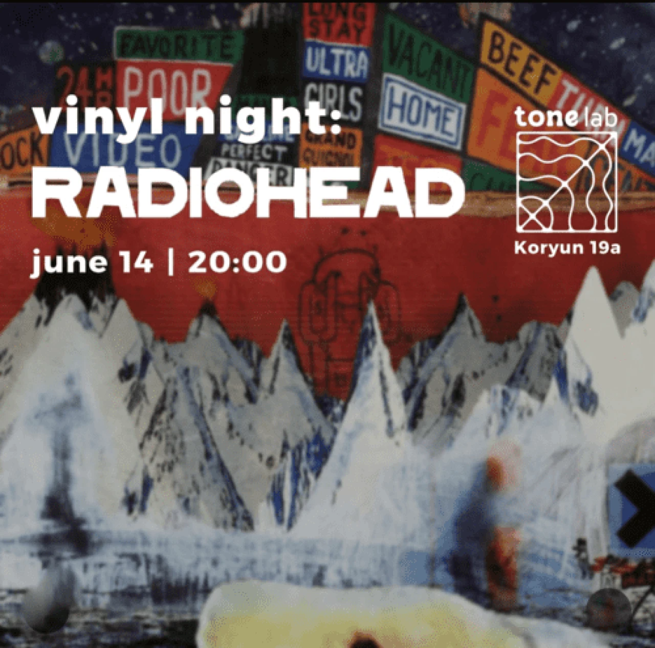 Radiohead vinyl night ToneLab Studio 19a Koryun St, Yerevan