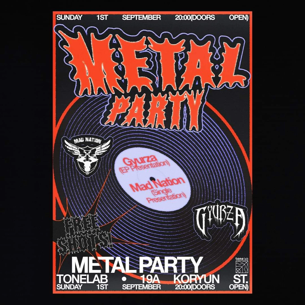 Metal party ToneLab Studio 19a Koryun St, Yerevan