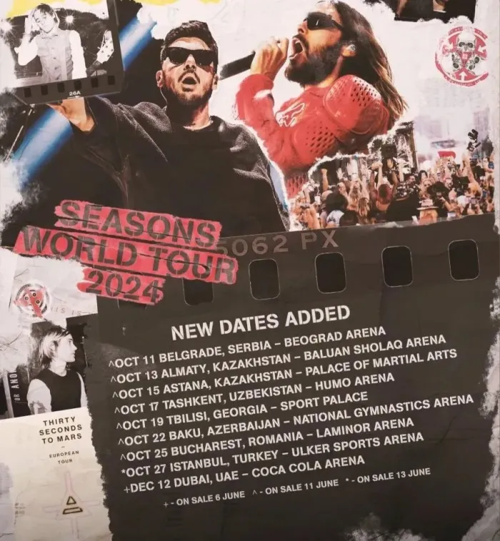 Thirty Seconds To Mars in Tbilisi Tbilisi Sports Palace 1-26 ოცდაექვსი მაისის მოედანი, Tbilisi