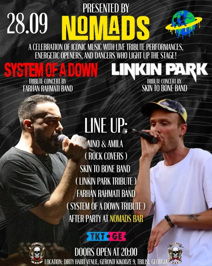 System of a Down αα Linkin Park α’α ααα£α’ α‘αα¦ααα Dirty habit Bar 9 Geronti Kikodze St, Tbilisi