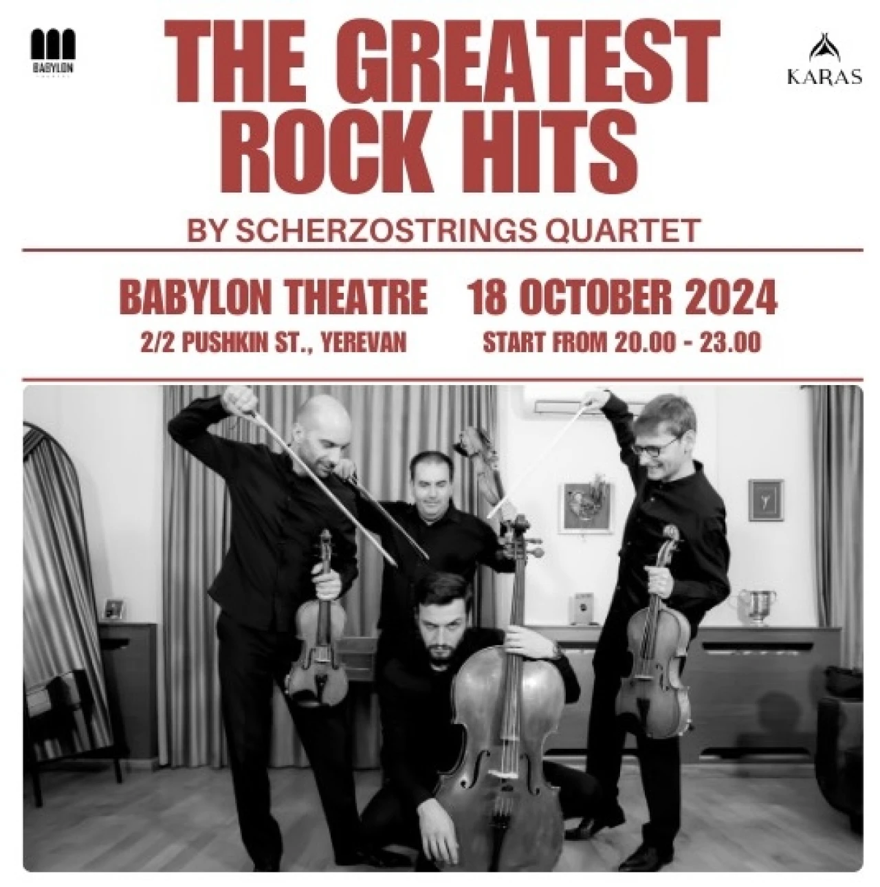 Scherzostringsquartet Babylon Theater 2 Pushkin St, Yerevan