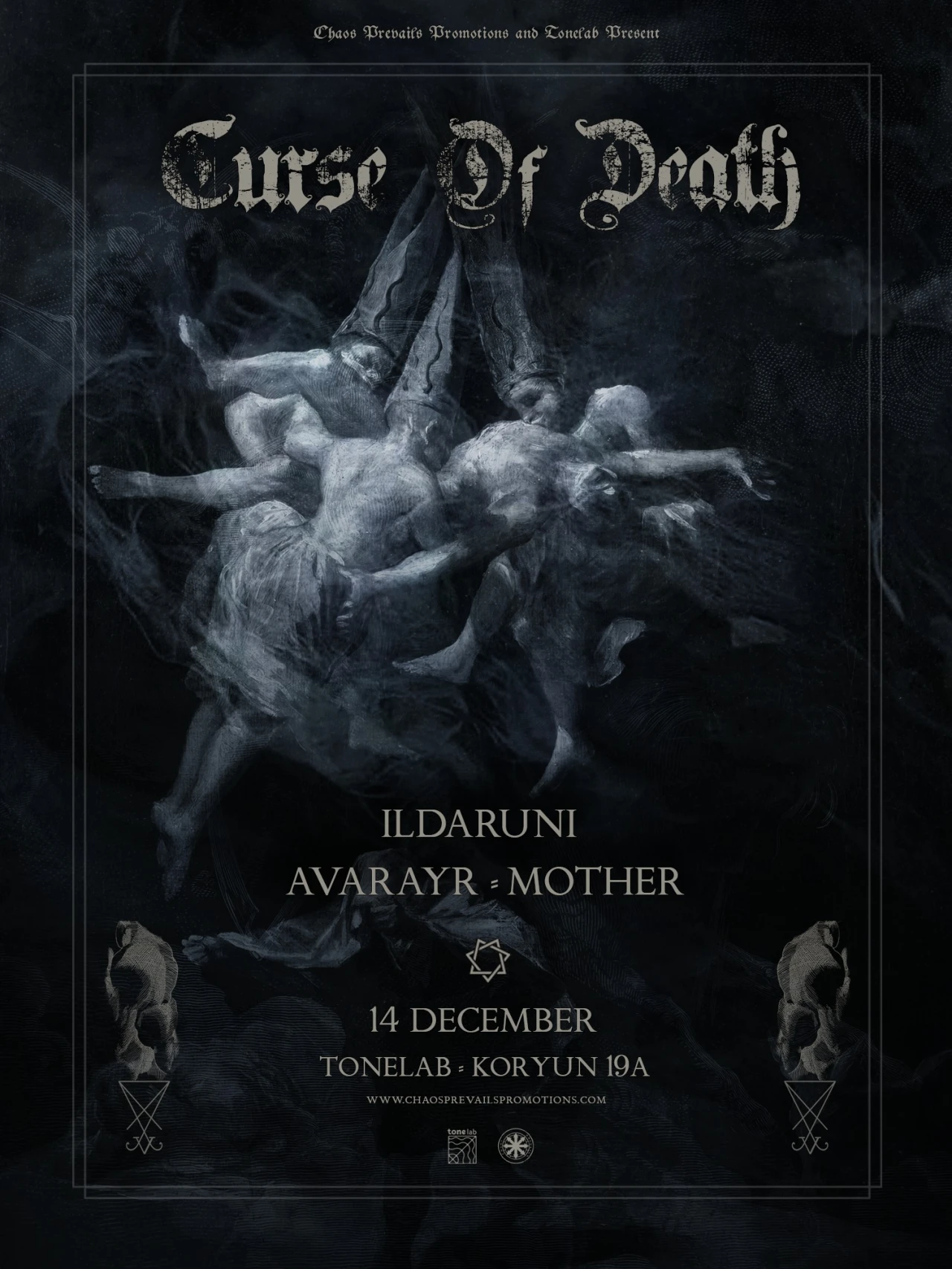 Curse of Death Metal Concert: Ildaruni (Am), Avarayr (Am), Mother (Ge) ToneLab Studio 19a Koryun St, Yerevan