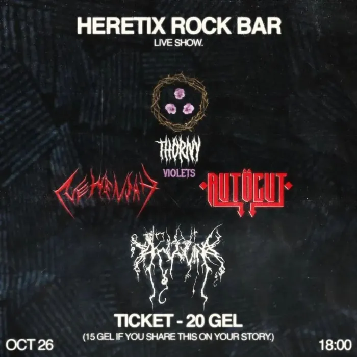 @thorny_violets @band_arkvia @band_autocut @nehemiah.band Heretix Rock Bar 2 Aleqsandre Diuma St, Tbilisi