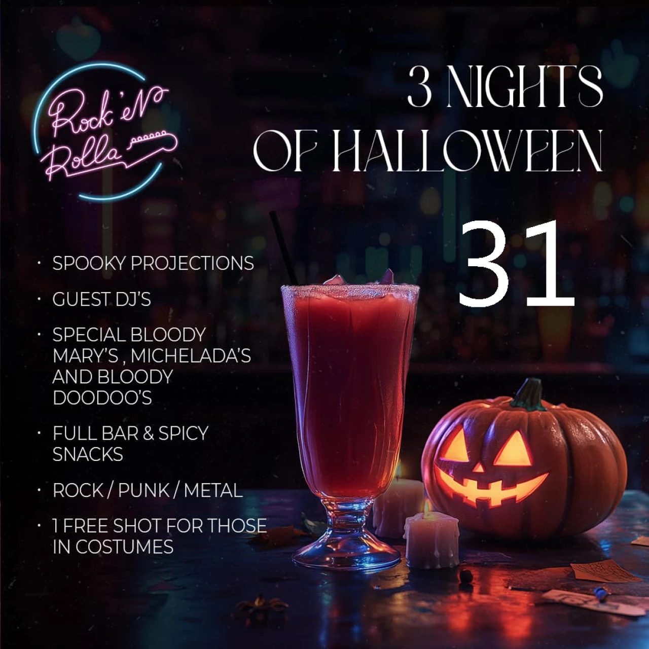 3 Nights Of Halloween  (31/10) Rockβnβrolla 25 Tumanyan St, Yerevan