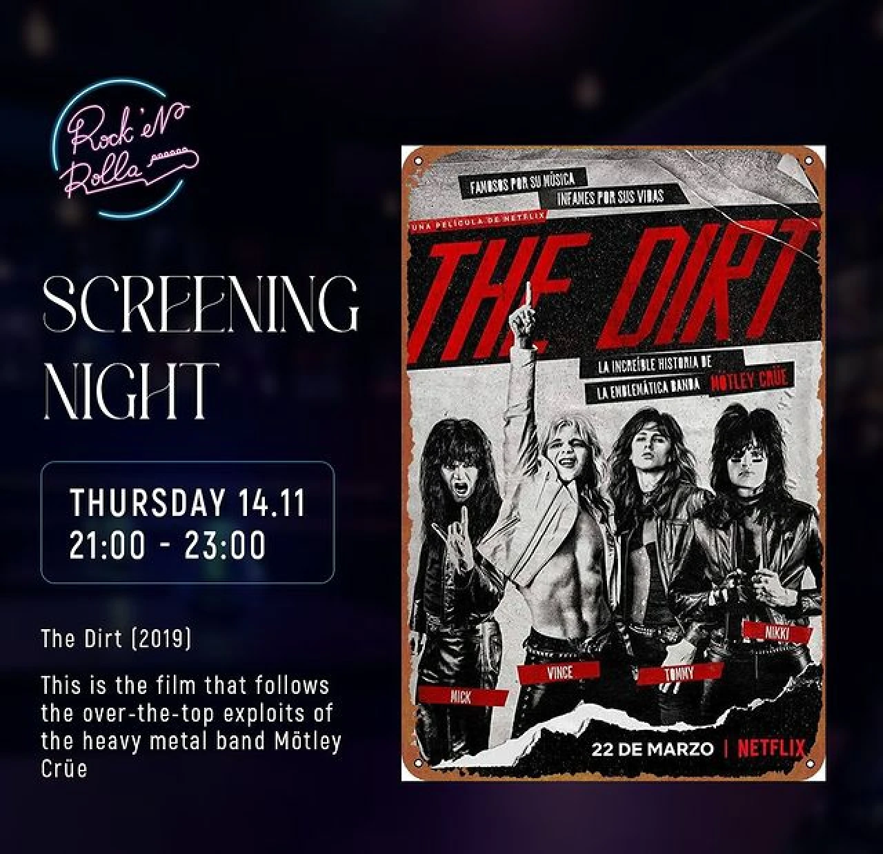 The Dirt screening Rock’n’rolla 25 Tumanyan St, Yerevan