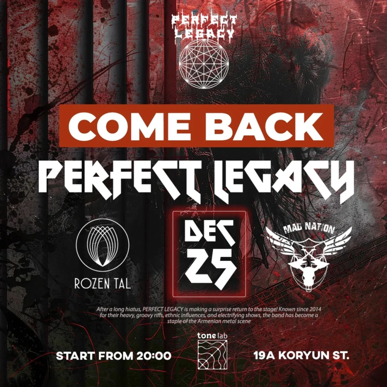 Perfect Legacy | MAD NATION |ROZEN ToneLab Studio 19a Koryun St, Yerevan