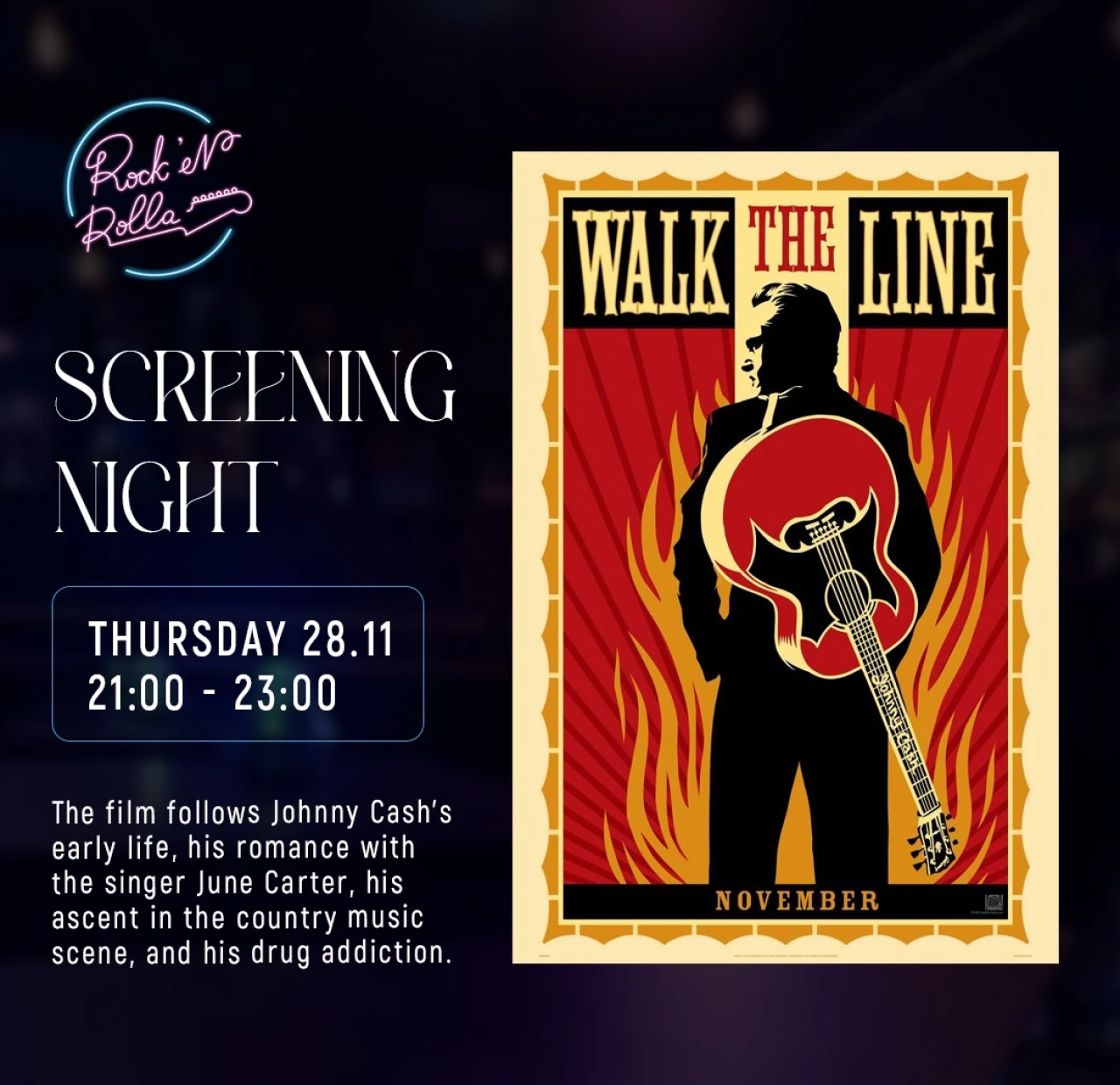 Walk the line screening night Rock’n’rolla 25 Tumanyan St, Yerevan