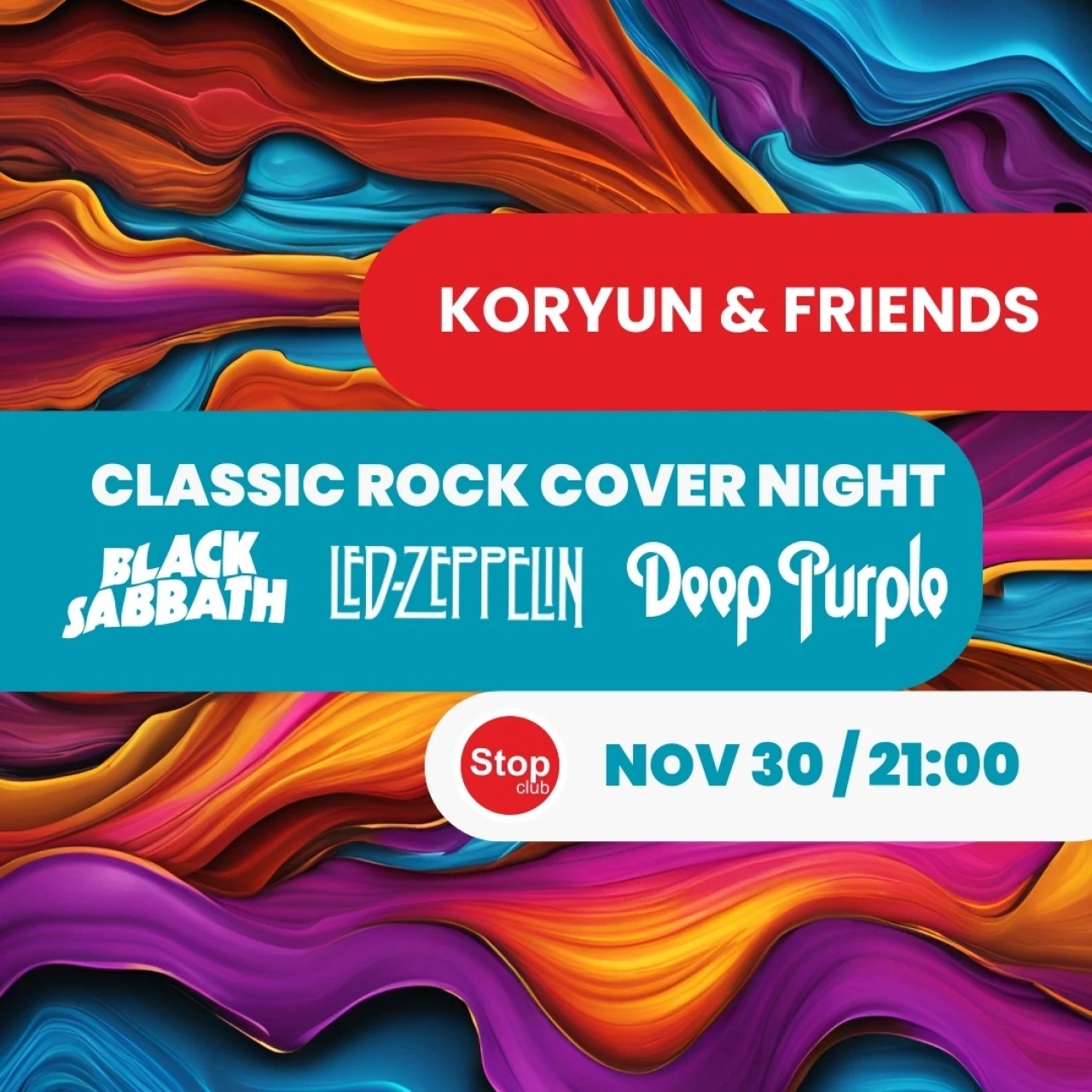 Rock covers by Koryun & Friends Stop Club 37 Moskovyan Street, Yerevan