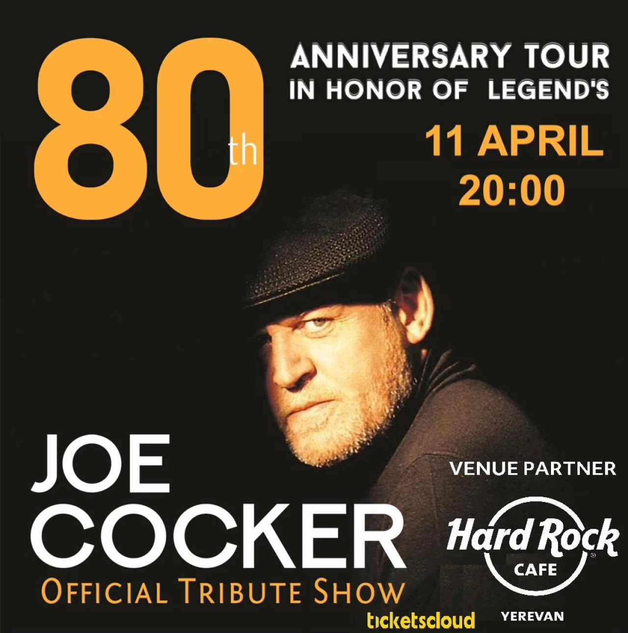 Joe Cocker Official Tribute in Yerevan. Hard Rock Cafe 3a Pushkin St, Yerevan