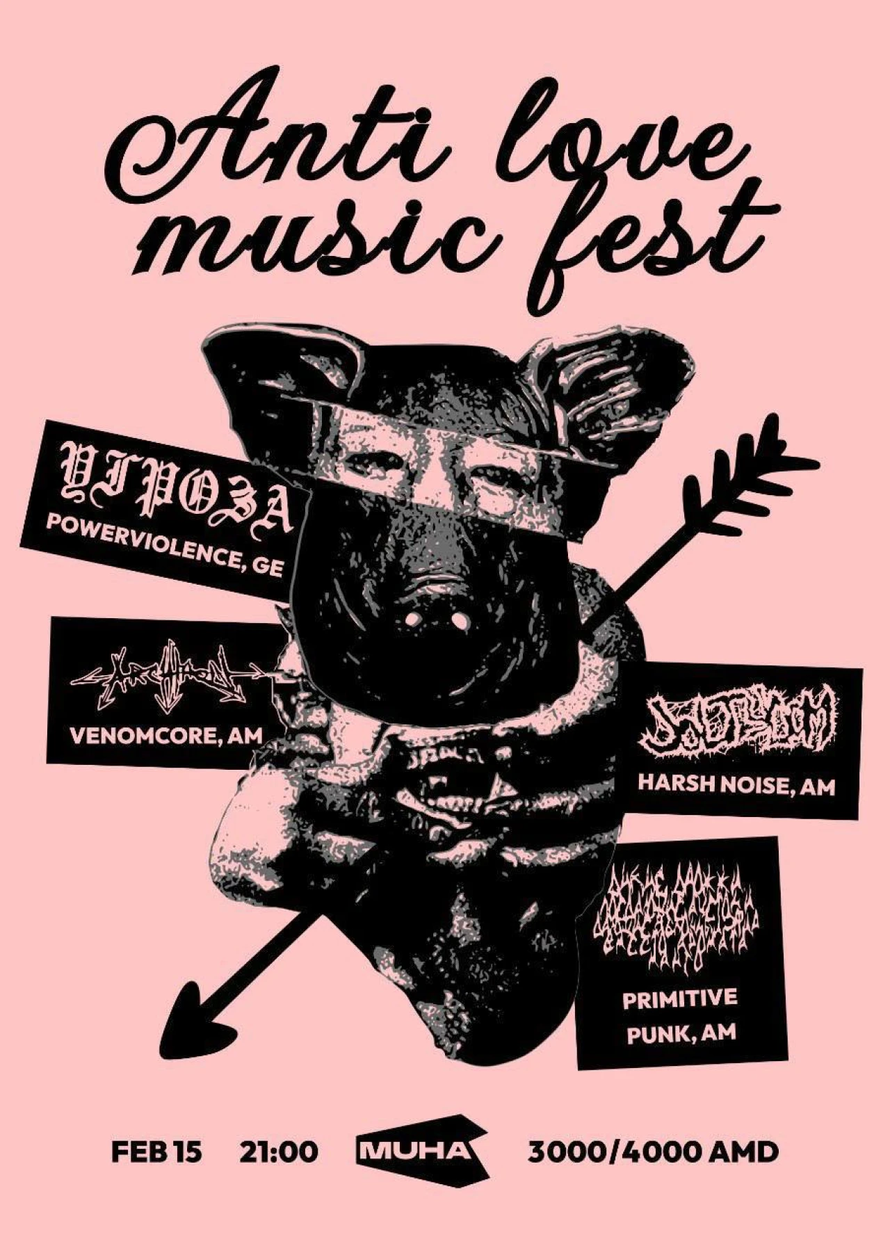 ANTI-LOVE  MUSIC FEST vol.1 MUHA 3 Marshal Baghramyan Ave, Yerevan