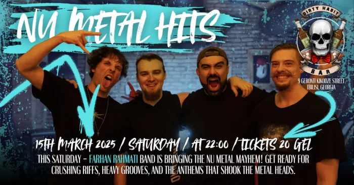 Nu-Metal Hits in Tbilisi Dirty habit Bar 9 Geronti Kikodze St, Tbilisi