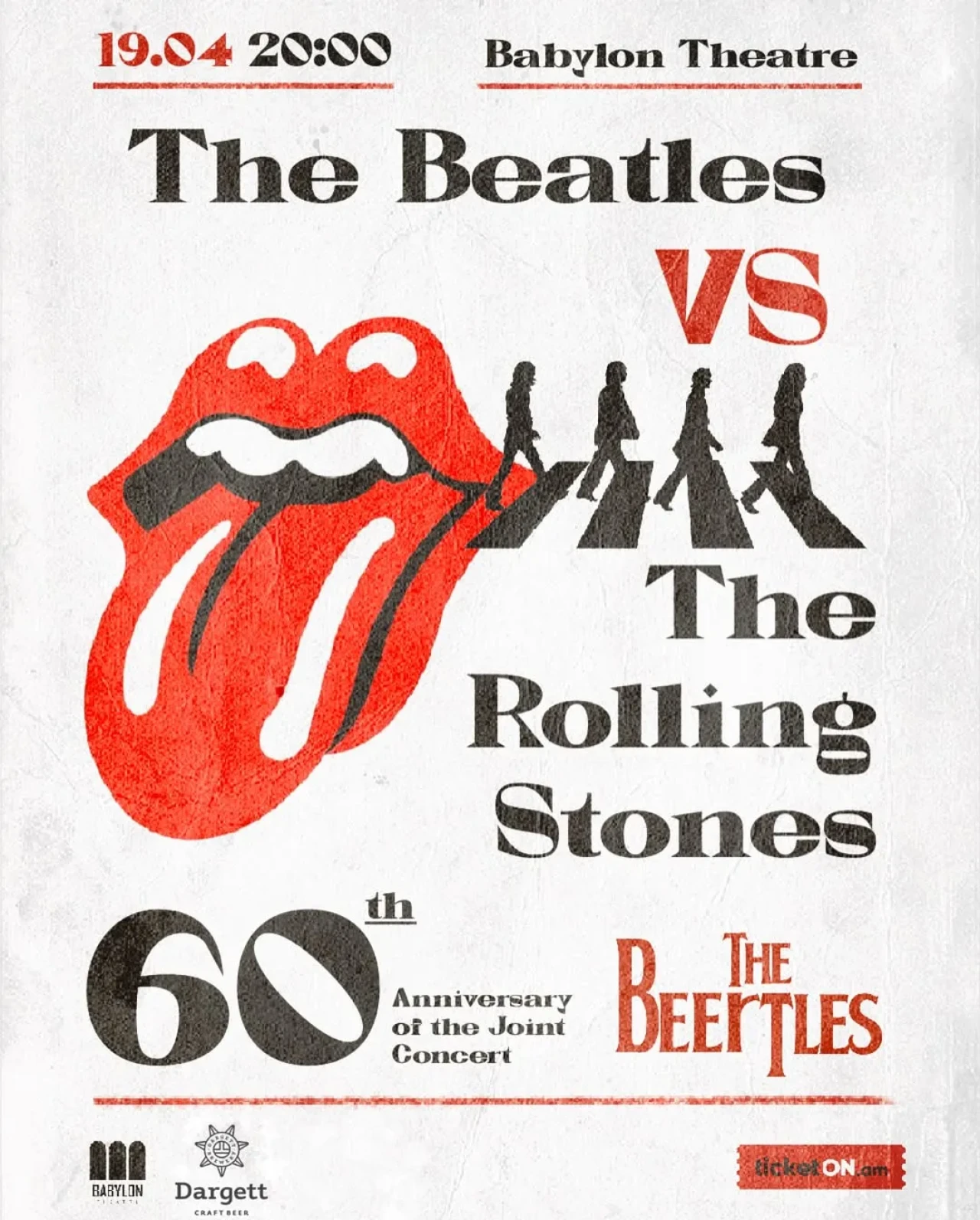 The Beatles VS The Rolling Stones Show Babylon Theater 2 Pushkin St, Yerevan