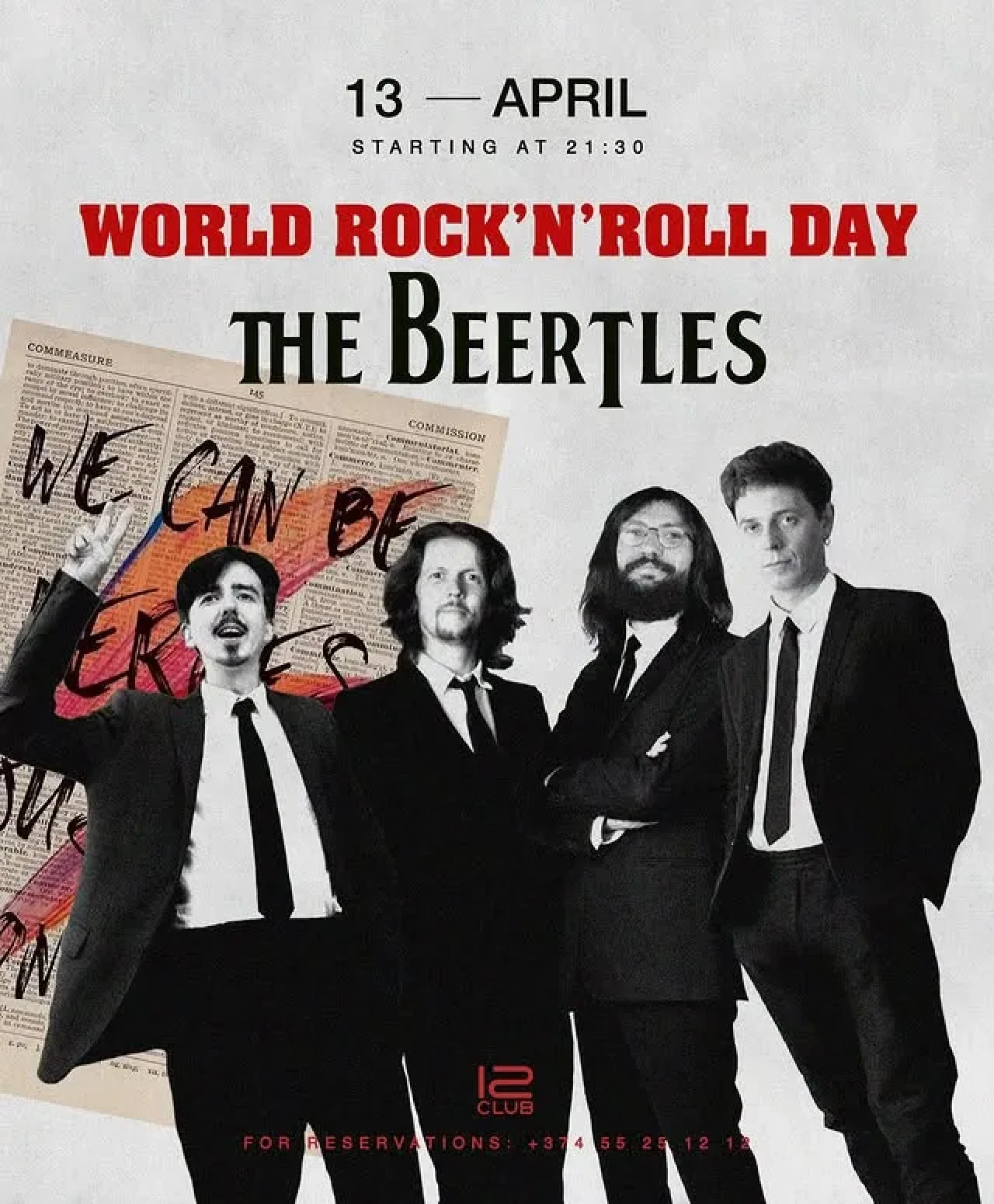 World Rock'n'Roll Day with The Beertles! Club 12 91 Teryan St, Yerevan