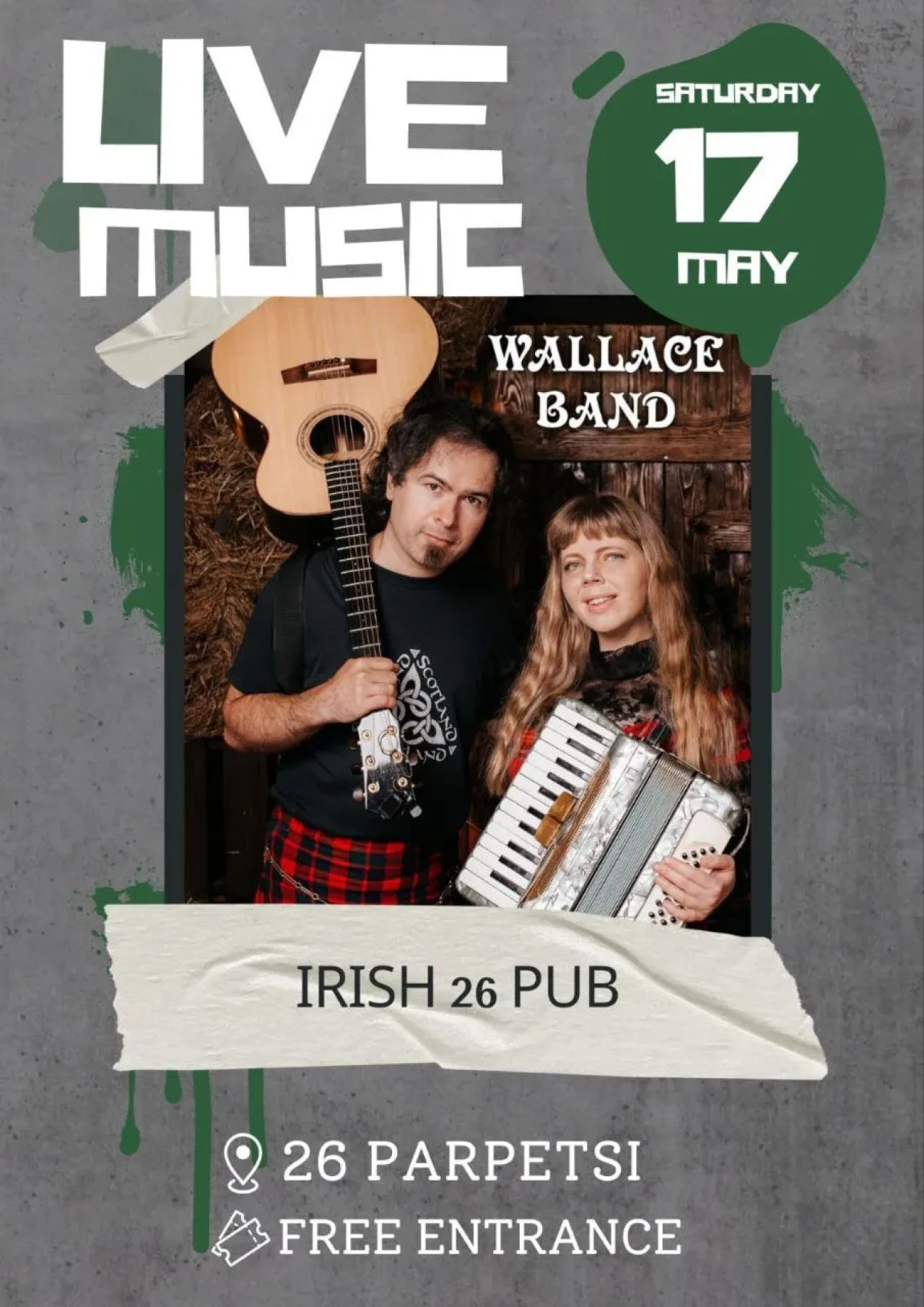 Wallace Band 26 Irish Pub 26 Ghazar Parpetsi St, Yerevan