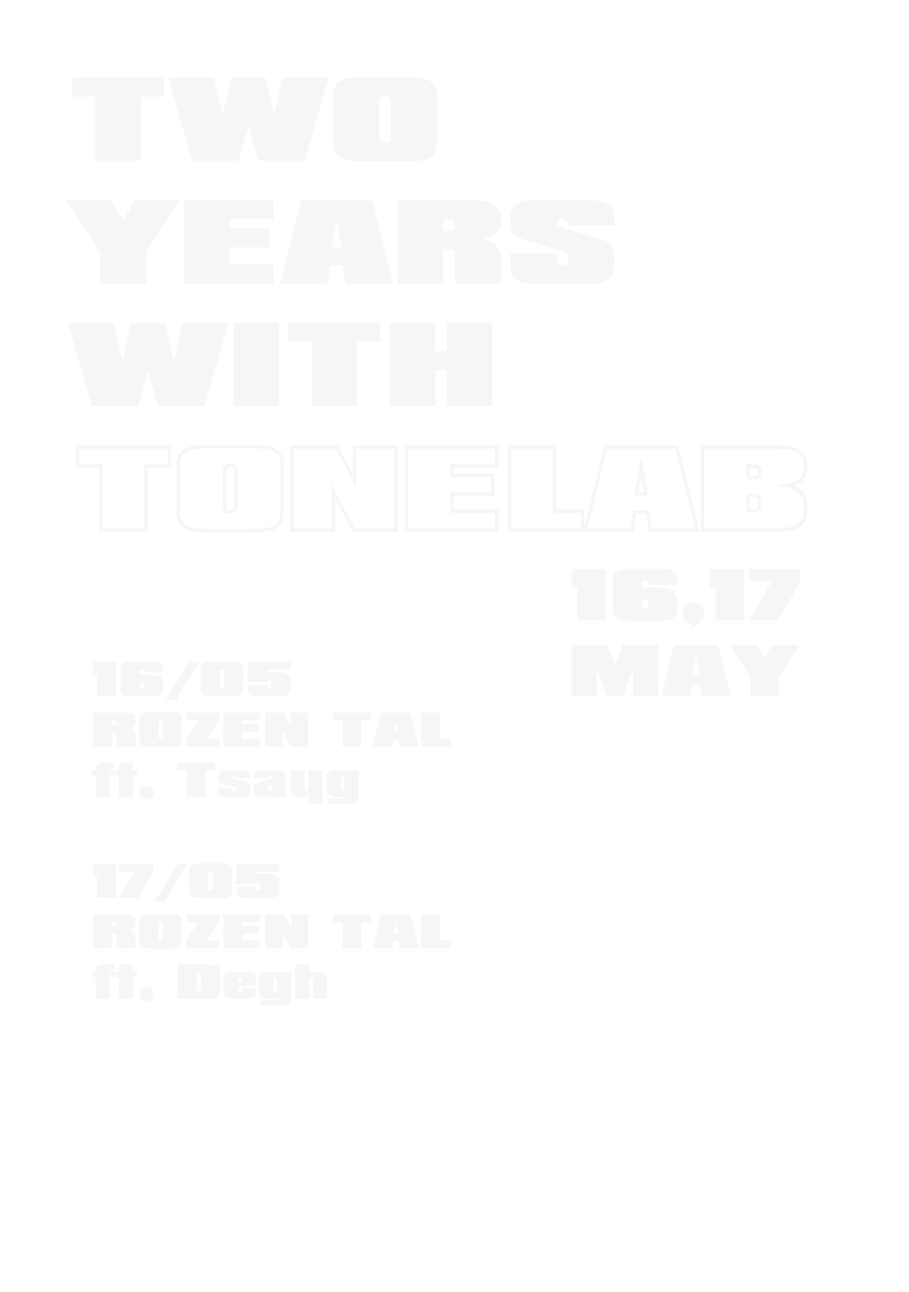 Tonelab Birthday w/ Tsayg, Degh, Rozen Tal! ToneLab Studio 19a Koryun St, Yerevan