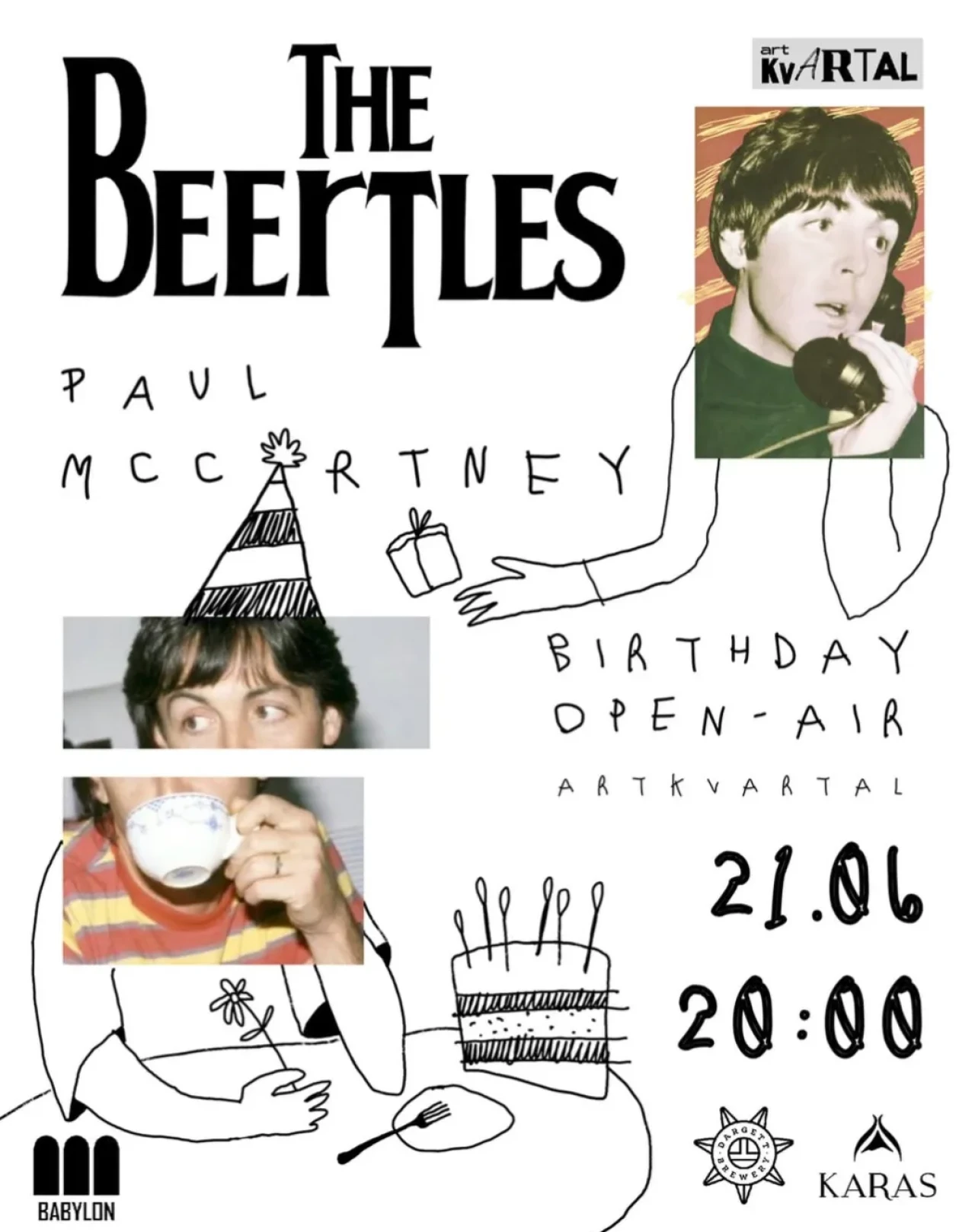 PAUL MCCARTNEY’S BIRTHDAY SHOW by The Beertles! Art Kvartal 4 Pushkin St, Yerevan