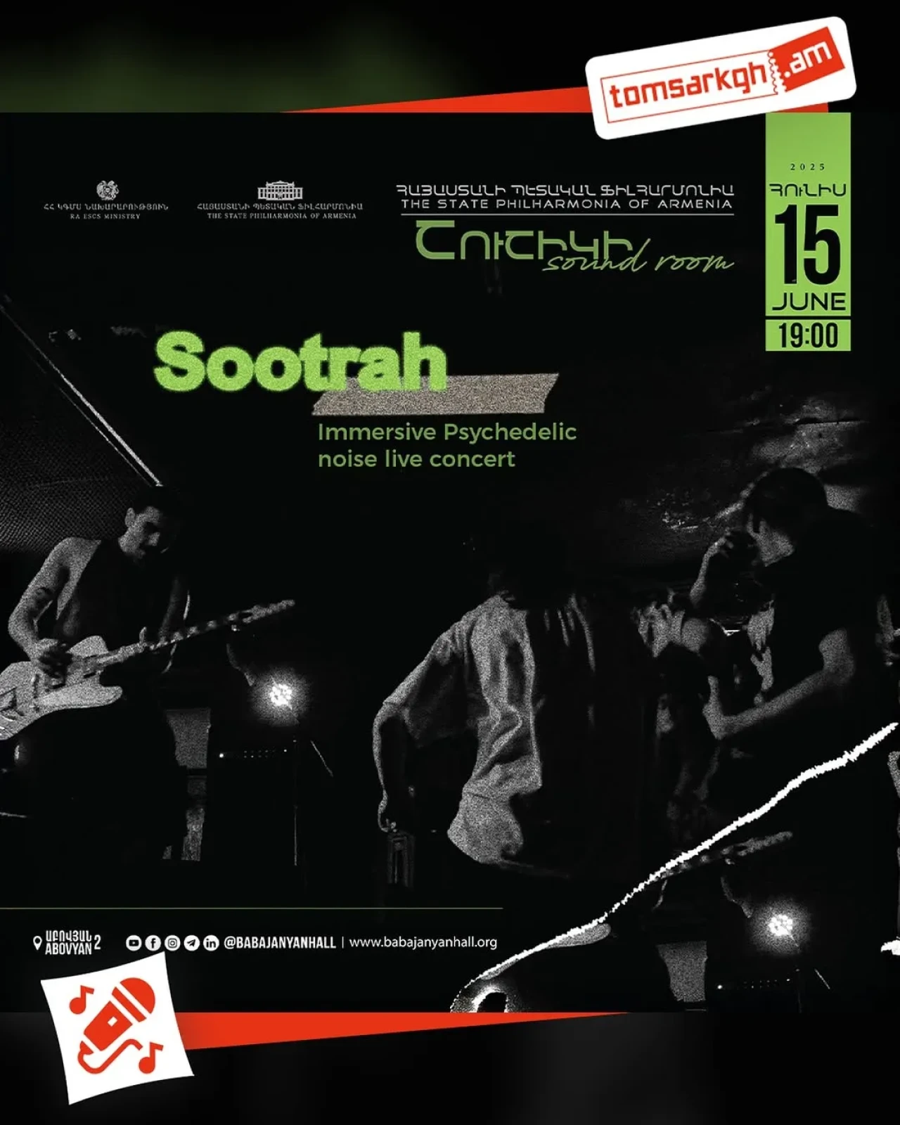 Sootrah / Fair Enough Arno Babajanyan Concert Hall 2 Abovyan St, Yerevan