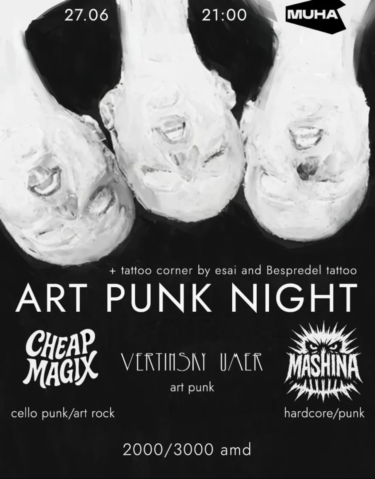 Art punk night MUHA 3 Marshal Baghramyan Ave, Yerevan 0019, Armenia