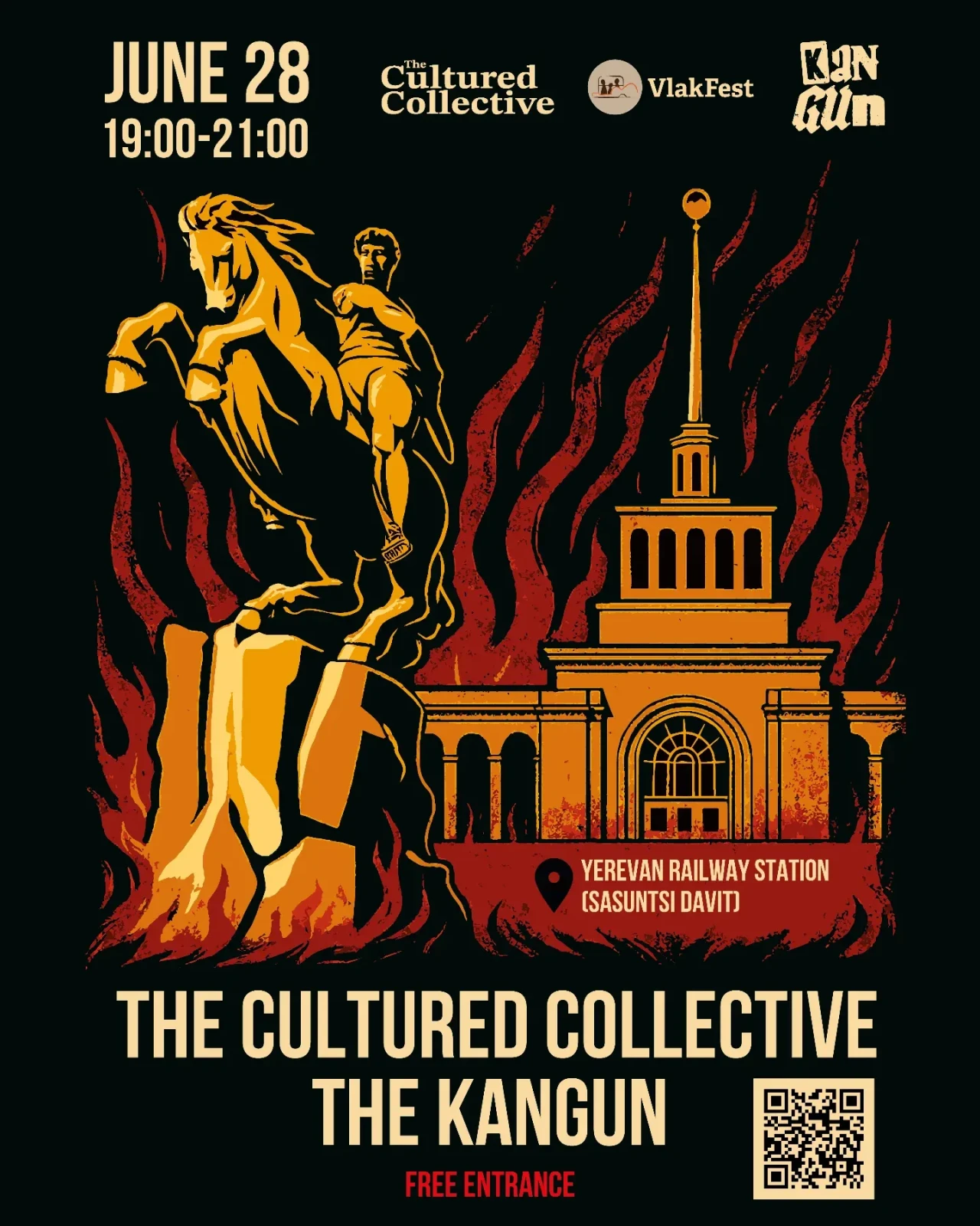 Open-air concert at Sasuntsi David railway station! Yerevan Railway Station Yerevan