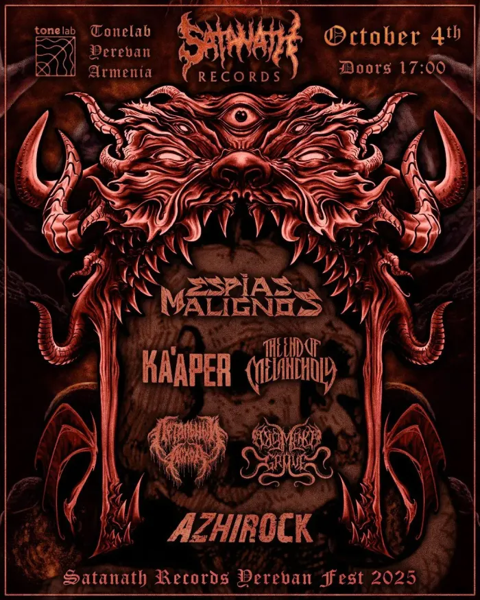 Satanath Records Yerevan Fest 2025 ToneLab Studio 19a Koryun St, Yerevan