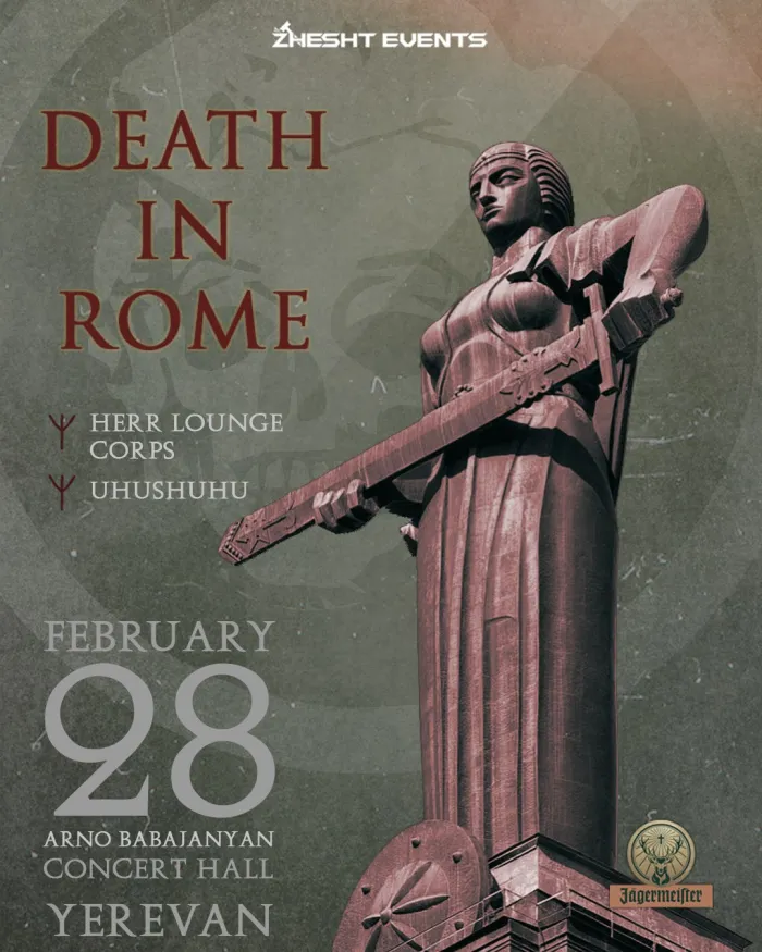 Death in Rome live in Yerevan Armenian State Philharmonia 2 Abovyan St, Yerevan
