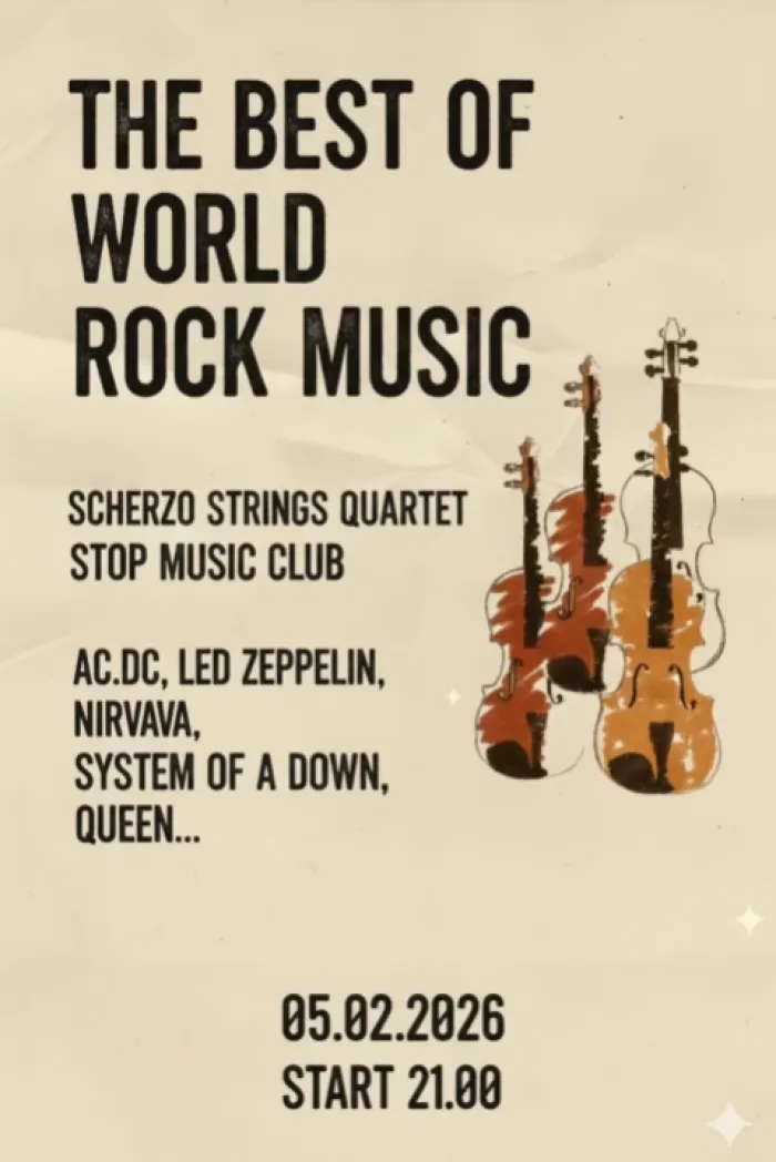 THE BEST OF WORLD ROCK MUSIC Stop Club 37 Moskovyan Street, Yerevan